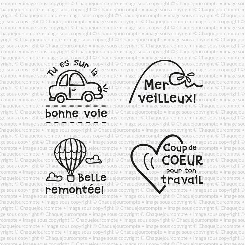 Merveilleux! - Ensemble d'étampes amovibles pour profs