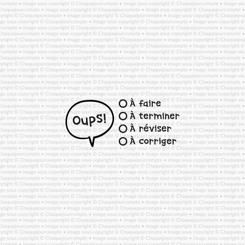 Oups! À... - Étampe amovible pour profs