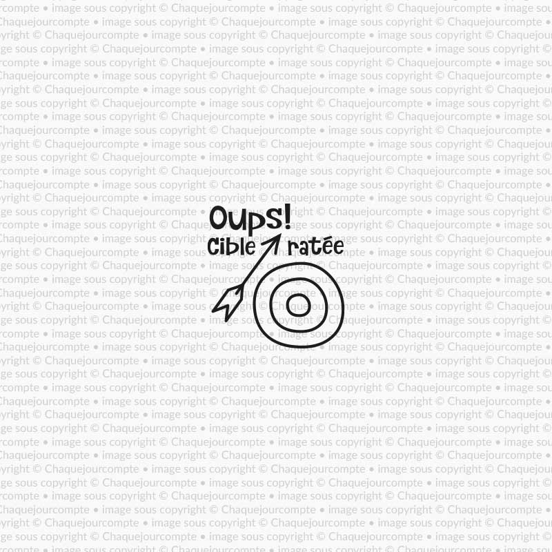 Oups! Cible ratée - Étampe amovible pour profs
